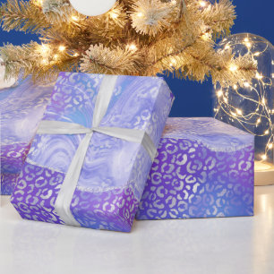 Papel De Regalo Pastel Leopard Agata Patrón de Piedra Abstracta