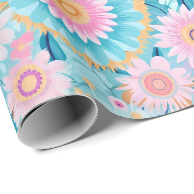 Papel De Regalo Pastel lindo boho (Esquina del rollo)