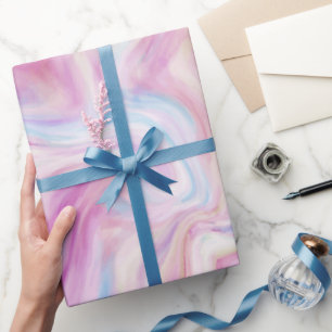 Papel De Regalo Pastel Marble Resumen Swirl