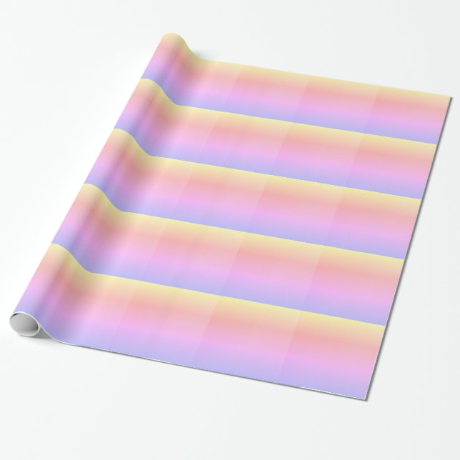 Papel De Regalo Pastel Ombre (Desenrollado)