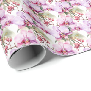 Papel De Regalo Pastel Orchids