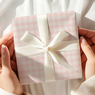 Papel De Regalo Pastel Pink Gingham