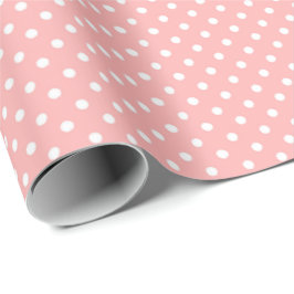 Papel De Regalo Pastel Pink Polka Dots for Baby Showers and Birth