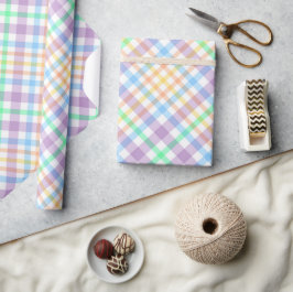 Papel De Regalo Pastel Plaid