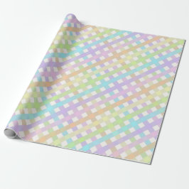 Papel De Regalo Pastel Rainbow Gingham Plaid