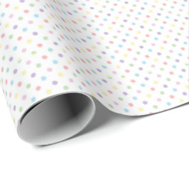 Papel De Regalo Pastel Rainbow Polka Dots for Baby Showers