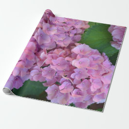 Papel De Regalo Pastel rosa Hortensia hidrangea flor