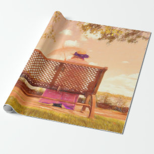 Papel De Regalo Pastel rosa púrpura antiguo de Lady Vintage