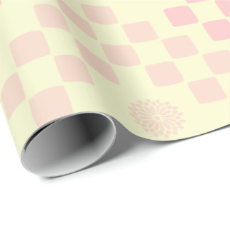 Papel De Regalo Pastel rosa y amarillo