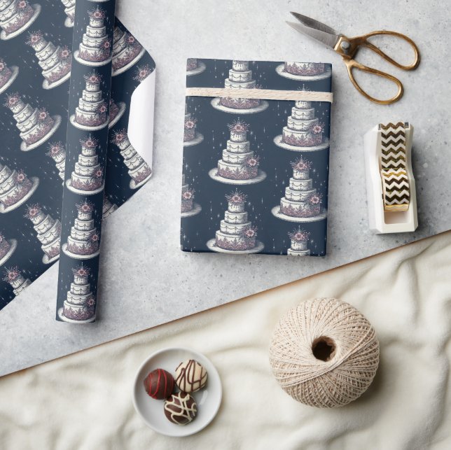 Papel De Regalo Pastel rosa y blanco (Artesanía)