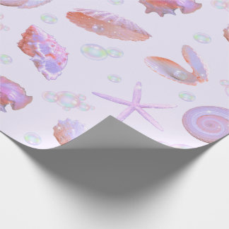 Papel De Regalo Pastel Seashell & Pearl Ocean Pattern Gift Wrap
