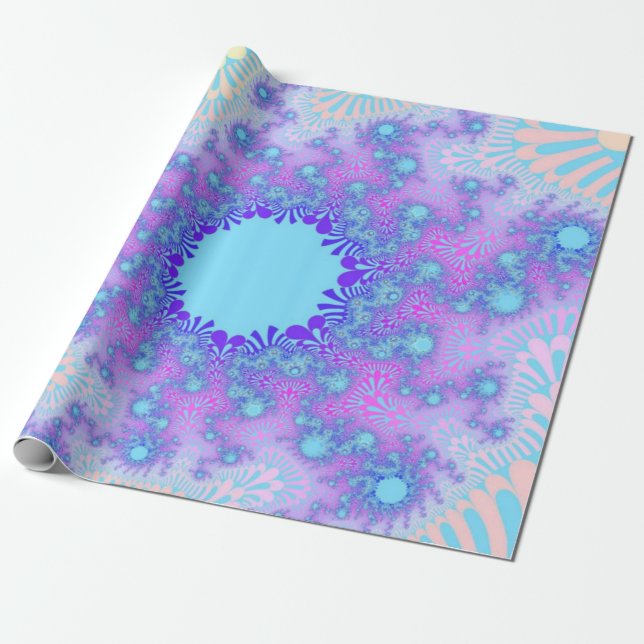 Papel De Regalo Pastel Sky Sunburst (Desenrollado)