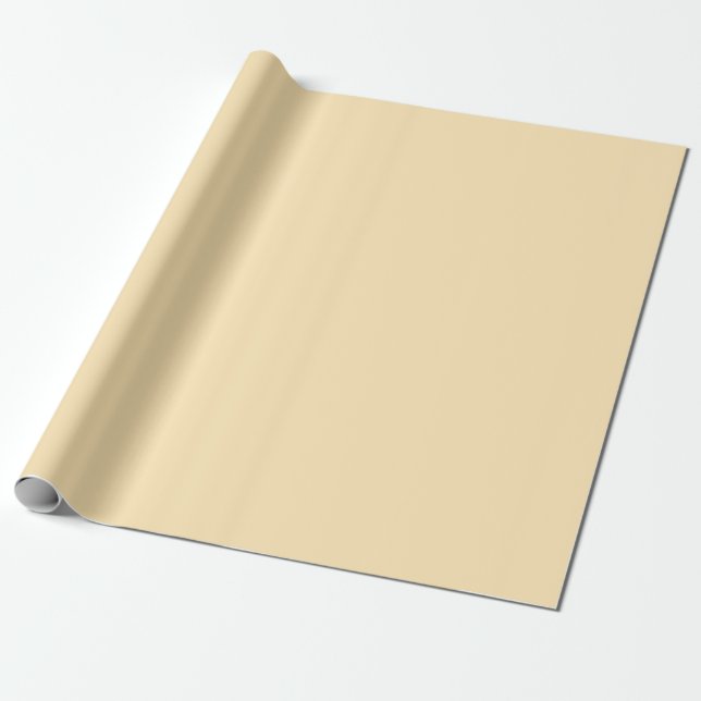 Papel De Regalo Pastel sólido amarillo cálido (Desenrollado)