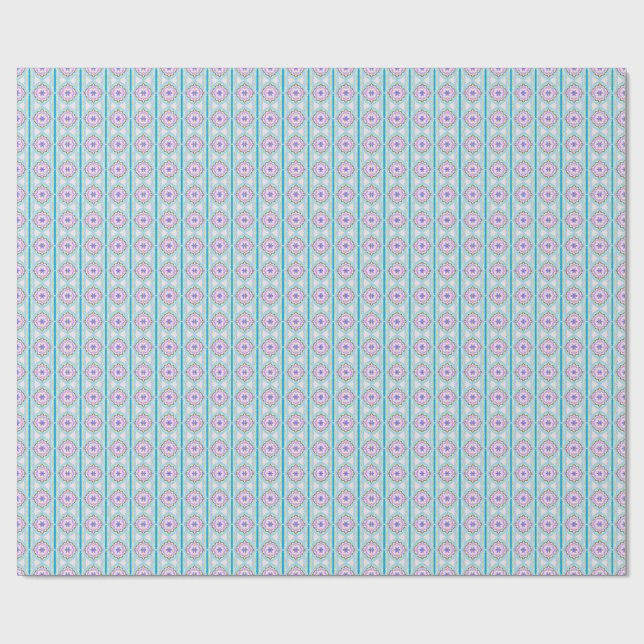 Papel De Regalo Pastel Sueño Boho Geométrico Caleidoscopio (Superficie plana)