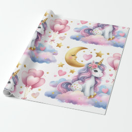 Papel De Regalo Pastel Unicorn