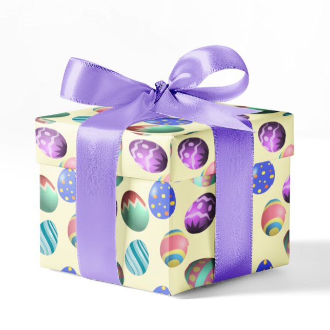 Papel De Regalo Pastel Yellow Easter Huevo Fiesta Huevo Hunt Fun (Subido por el creador)