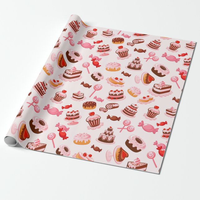 Papel De Regalo Pasteles (Desenrollado)