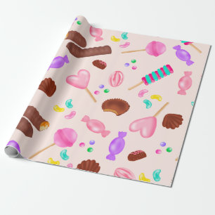 Papel De Regalo Pasteles dulces dulces ilustraciones de dulces fie