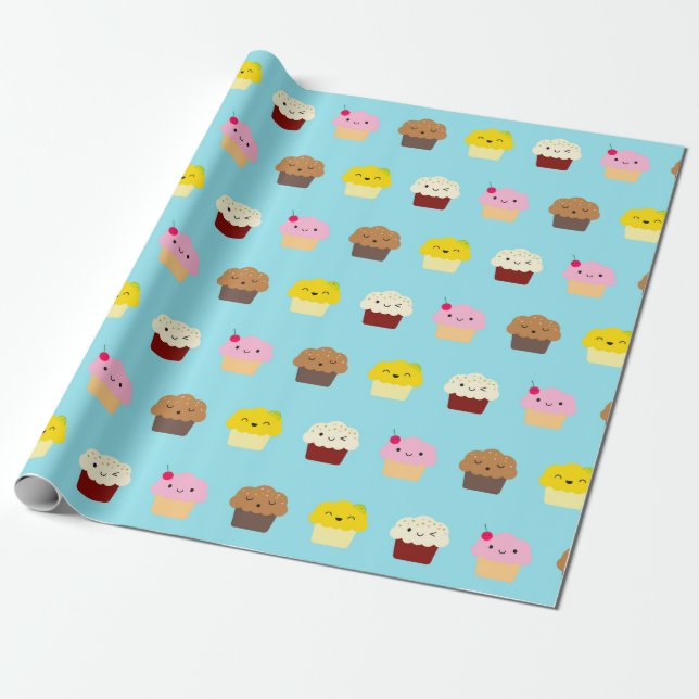 Papel De Regalo Pasteles Kawaii (Desenrollado)