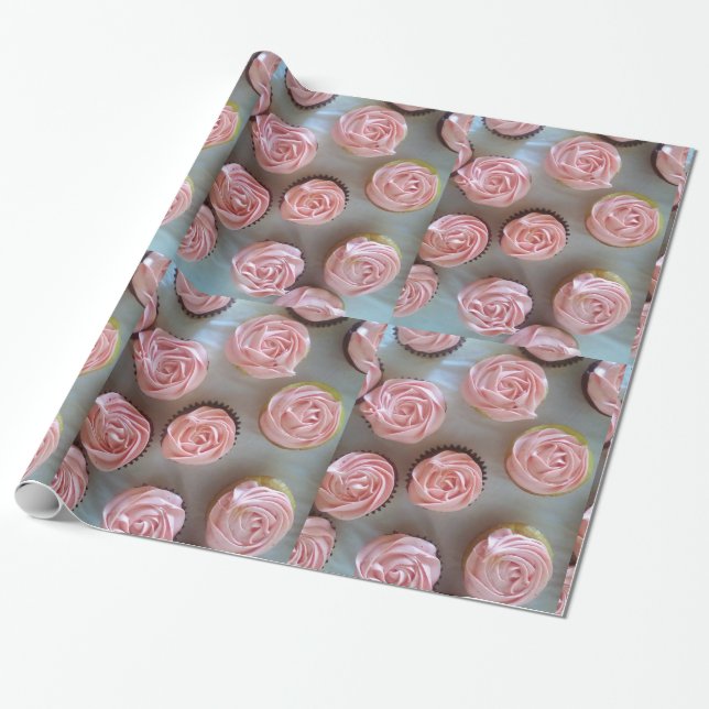 Papel De Regalo Pasteles rosados (Desenrollado)