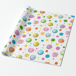 Papel De Regalo Pasteles y puntos de cumpleaños