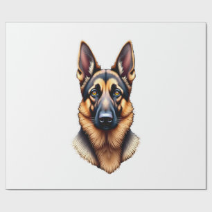 Papel De Regalo Pastor Alemán Cachorro Perro Lindo (2)