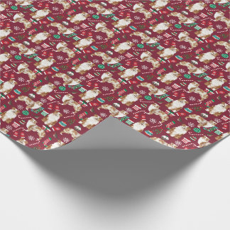 Papel De Regalo Pastor Australiano Merle Rojo Navidad Cranberry
