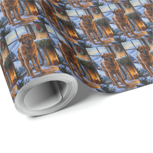 Papel De Regalo Pastor de Anatolia con luces de Navidad