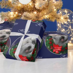 Papel De Regalo Pastore Inglés de Navidad