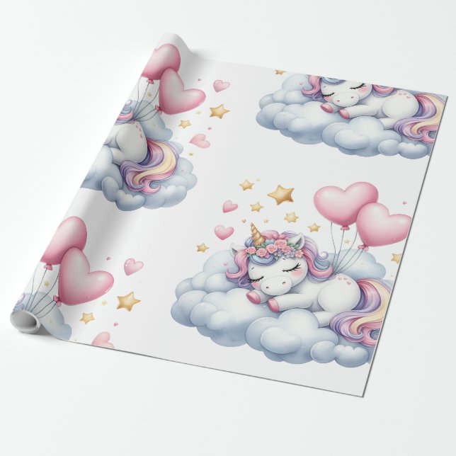 Papel De Regalo Pastrl Unicorn (Desenrollado)