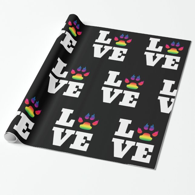 Papel De Regalo Pata del arco iris (Desenrollado)