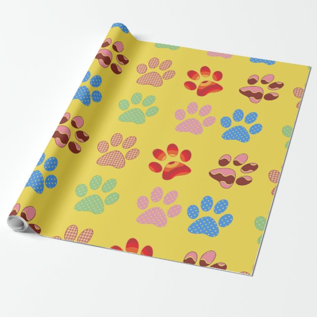 Papel De Regalo Patas de Cachorro (Desenrollado)