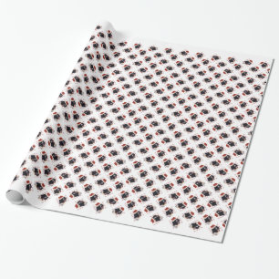 Papel De Regalo Patas de Terranova (landseer) Santa