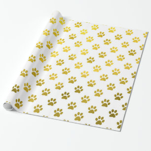 Papel De Regalo Patas metálicas blancas del Relieve metalizado de