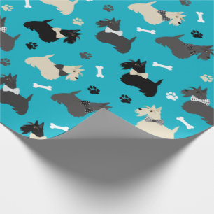 Papel De Regalo Patas y huesos del territorio escocés