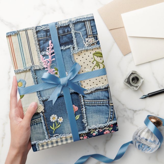 Papel De Regalo Patchwork Denim (Regalar)