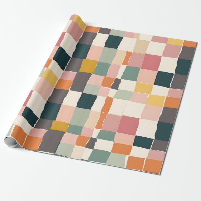 Papel De Regalo Patchwork Pastels (Desenrollado)