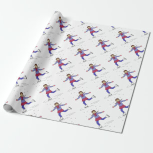 Papel De Regalo patinador artístico Chica de patinaje sobre hielo