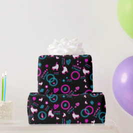 Papel De Regalo Patinaje de rodillos brillantes Neon