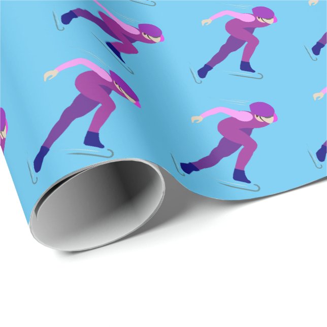 Papel De Regalo Patinaje de velocidad (Esquina del rollo)