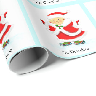 Papel De Regalo Patinaje sobre hielo de Navidad