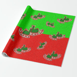 Papel De Regalo Patines de hielo navidades -