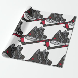 Papel De Regalo Patines de hockey