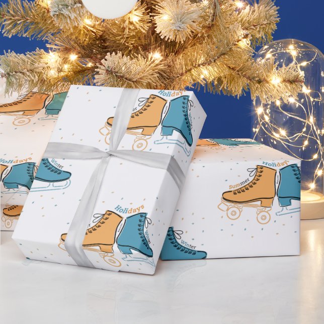 Papel De Regalo Patines de mi vida ・ Vacaciones ・ (Vacaciones)