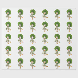 Papel De Regalo Patito Adorable con Paraguas de Hoja – Primavera C