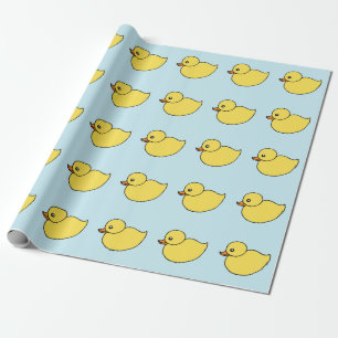 Papel de Regalo Patitos Amarillos Bebés Lindos