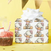 Pato Adorable con Fiesta de Helado Rosa
