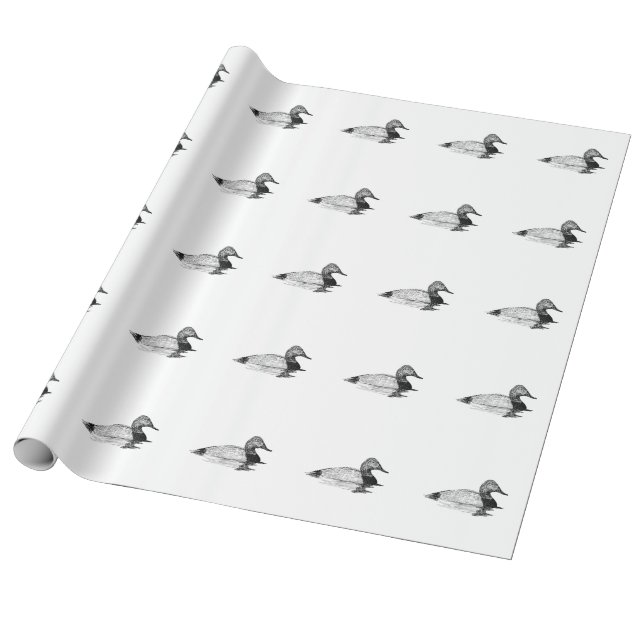 Papel De Regalo Pato de Canvasback (Desenrollado)