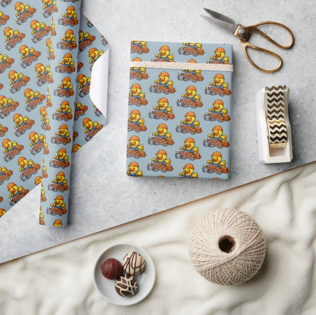 Papel De Regalo Pato de goma Albañil (Artesanía)