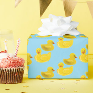 Papel De Regalo Pato de goma amarillo